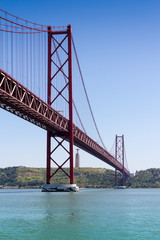 The 25 de Abril Bridge is a suspension bridge in Lisbon