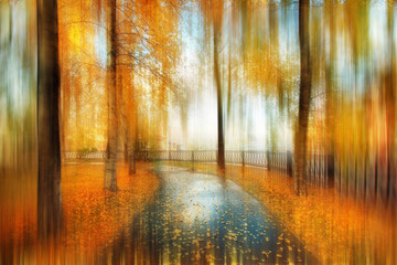 abstract blurred autumn landscape