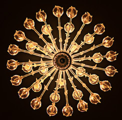 beautiful lamp on a black background