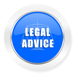 legal advice blue glossy web icon