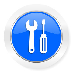 tools blue glossy web icon