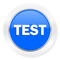 test blue glossy web icon