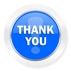 thank you blue glossy web icon