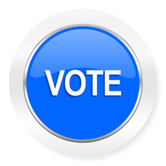 vote blue glossy web icon