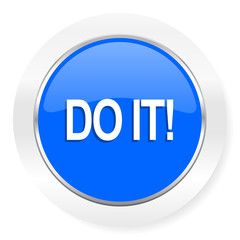 do it blue glossy web icon