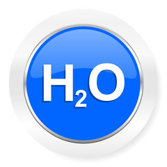 water blue glossy web icon