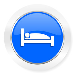 hotel blue glossy web icon