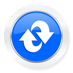 rotation blue glossy web icon