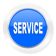 service blue glossy web icon