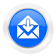 email blue glossy web icon