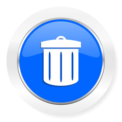 recycle blue glossy web icon