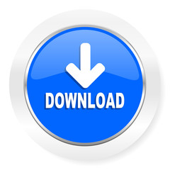download blue glossy web icon