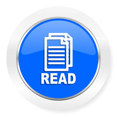 read blue glossy web icon