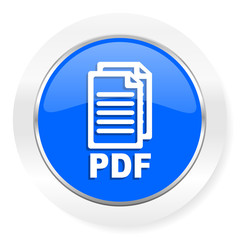 pdf blue glossy web icon,