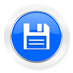 disk blue glossy web icon