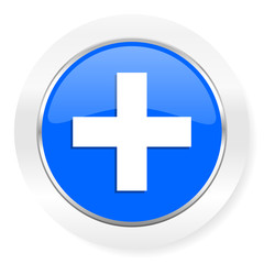 Obraz premium plus blue glossy web icon