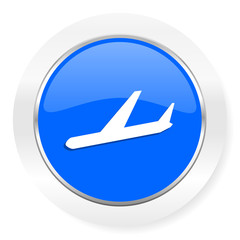 arrivals blue glossy web icon