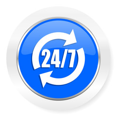service blue glossy web icon