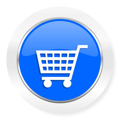 cart blue glossy web icon