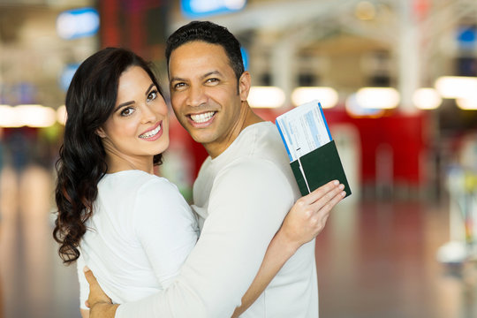 Lovely Couple At Airport