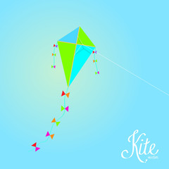Fototapeta na wymiar Colorful Kite Isolated On Background