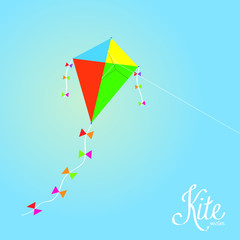 Fototapeta na wymiar Colorful Kite Isolated On Background