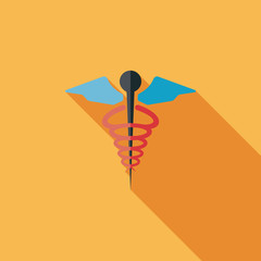 medical flat icon with long shadow