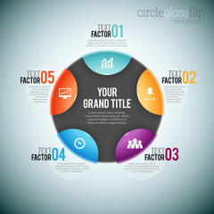 Circle Gloss Flip Infographic