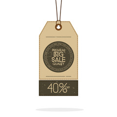 Vintage Style Sale Tags Design Isolated