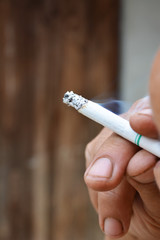 Man smoking a cigarette