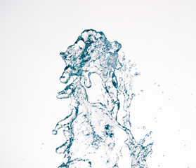 Water splash isolated on white background