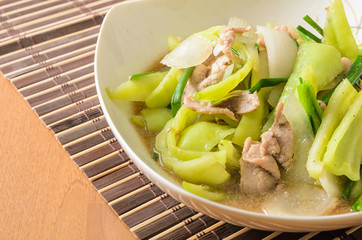 Stir Fried sweet pepper with onion and pork