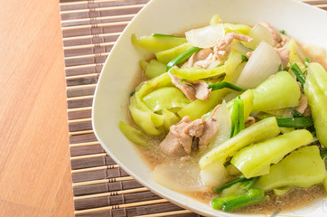 Stir Fried sweet pepper with onion and pork