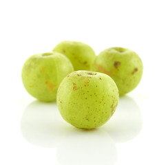 gooseberries on white background
