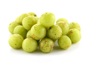 gooseberries on white background