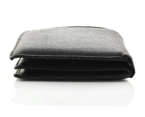 Black leather wallet