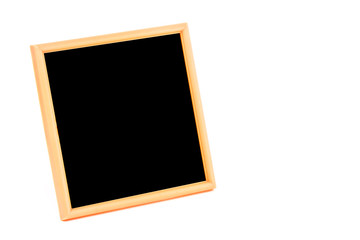 Plastic color photo frame on white background