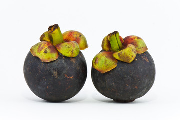 mangosteen isolated on white background