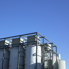 Large white vats