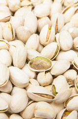 Dried Pistachio Nuts use as food background