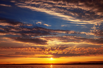 Beautiful cloudscape over the sea