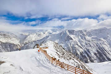 Mountains ski resort Solden Austria
