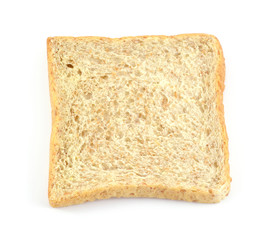 Bread slice isolated on white, clipping path included