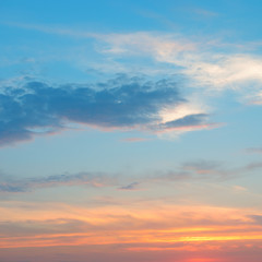 sunrise in the clouds