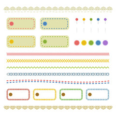 ソーイング 装飾 素材 / vector eps