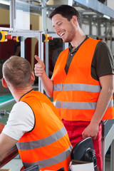 Controller showing satisfaction from employees work