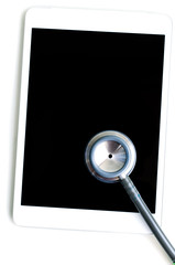 Stethoscope with tablet computer