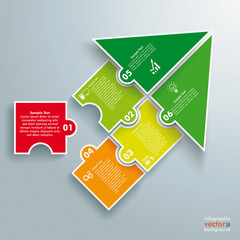 Start Success Colored Arrow Puzzle Infographic
