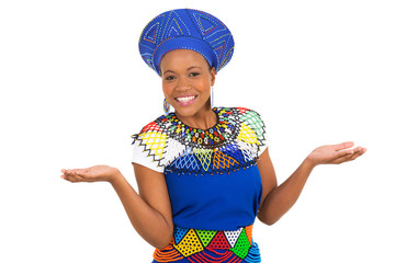 young south african woman in traditional clothes