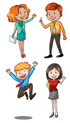 Simple sketch of the office workers